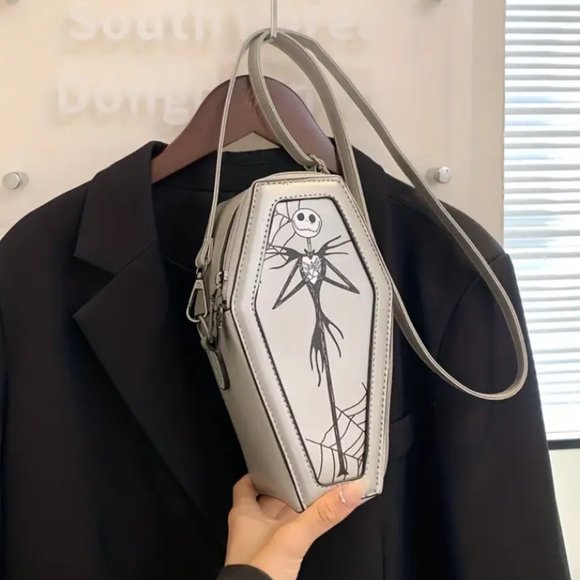 Disney Handbags - New! Jack Skellington Coffin Shaped Novelty Bag Nightmare before Christmas